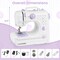 Portable Sewing Machine 12 Stitch Patterns Mini Electric Sewing Machine with Foot Pedal LED Light White Purple Beginner Home Use